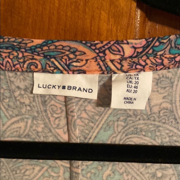 Lucky Brand Pink A-line Midi Dress with Flutter Sleeves size 1X - Picture 3 of 11